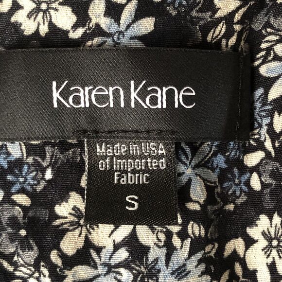 Karen Kane Floral Print Long Sleeve Blouse Pullover V Neck Shirt Small NWT - Picture 3 of 13
